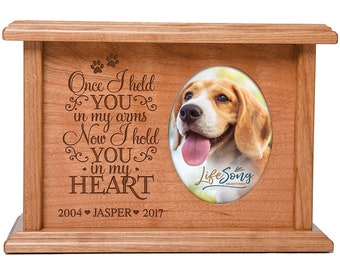 Pet Cremation Urn | Personalized Pet Urn | Dog Urns for Ashes | Pet Cremation | Pet Urn for Cats | Custom Urn for Dog | Wood Pet Urn Picture