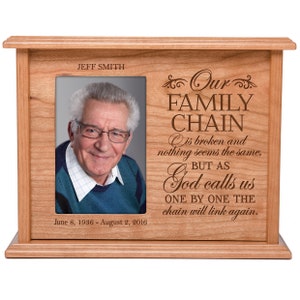 Picture Urn | Cremation Urn for Human Ashes | Personalized Urn | Ashes Keepsake | Wooden Urn | Memorial Urn | Custom Urn | In Loving Memory