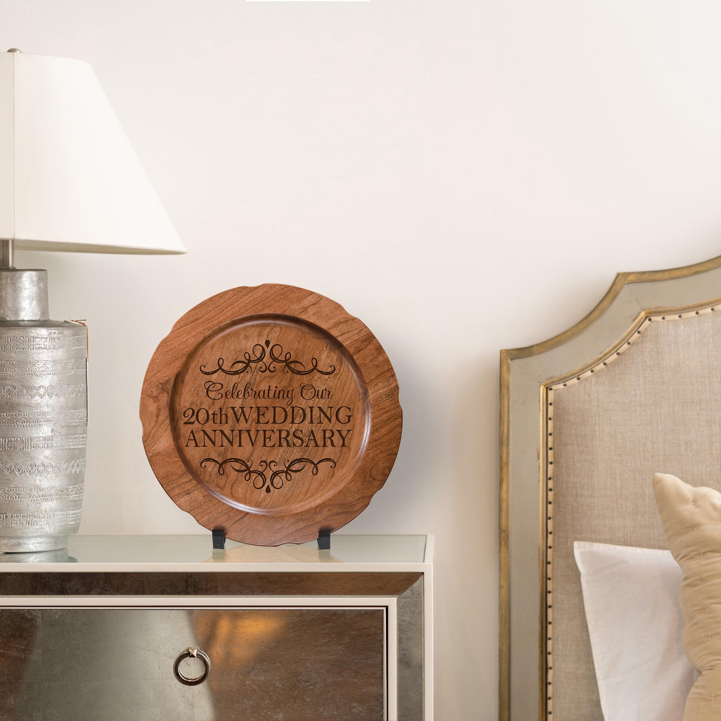 20th Anniversary Gift | Anniversary Plate | Decorative Plate
