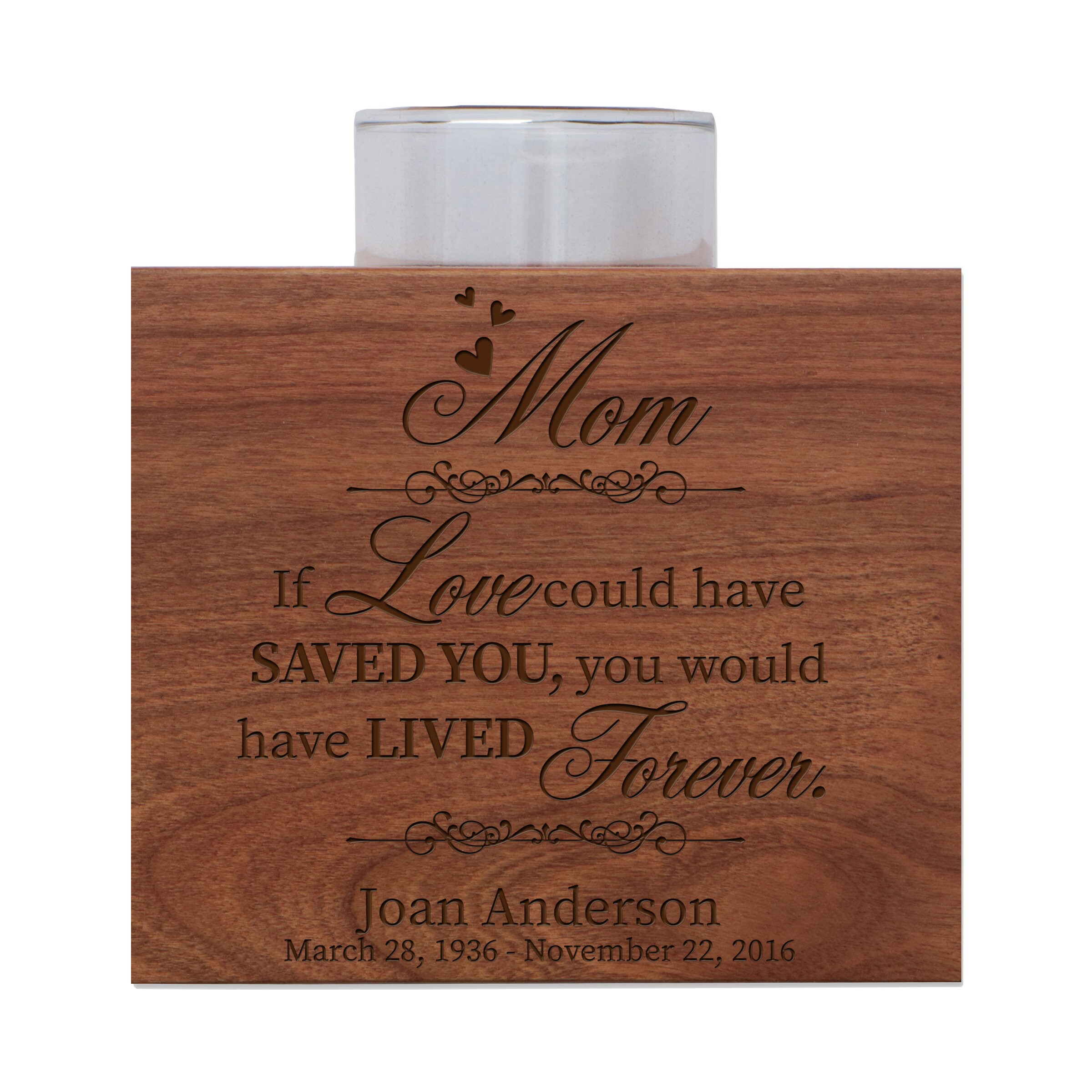 Memorial Candle Holder Personalized Sympathy Gift Memorial Etsy