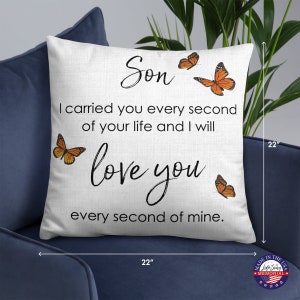 Memorial Pillow | I Carried You Every Second | Memory Pillow | Memorial Gift | Bereavement Gift | Sympathy Gift | In Loving Memory
