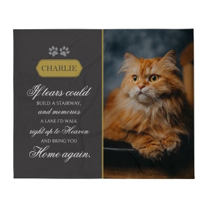 Keepsake Blanket | Pet Photo Blanket | Custom Pet Pillow | Pet Memorial Gift | Dog Memorial | Memorial Set | Cat Memorial