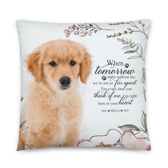 Linen Picture Pillow Insert your 4” x 6” Pet Photo Spoiled Dog