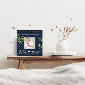 Christian Gifts | Confirmation Gifts | Square Frame | Custom Photo Gift | Wood Picture Frame | Personalized Gift | Baby Picture Frame