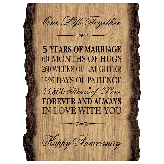 5th Wedding Anniversary Gift Anniversary Gift Gift for Him - Etsy