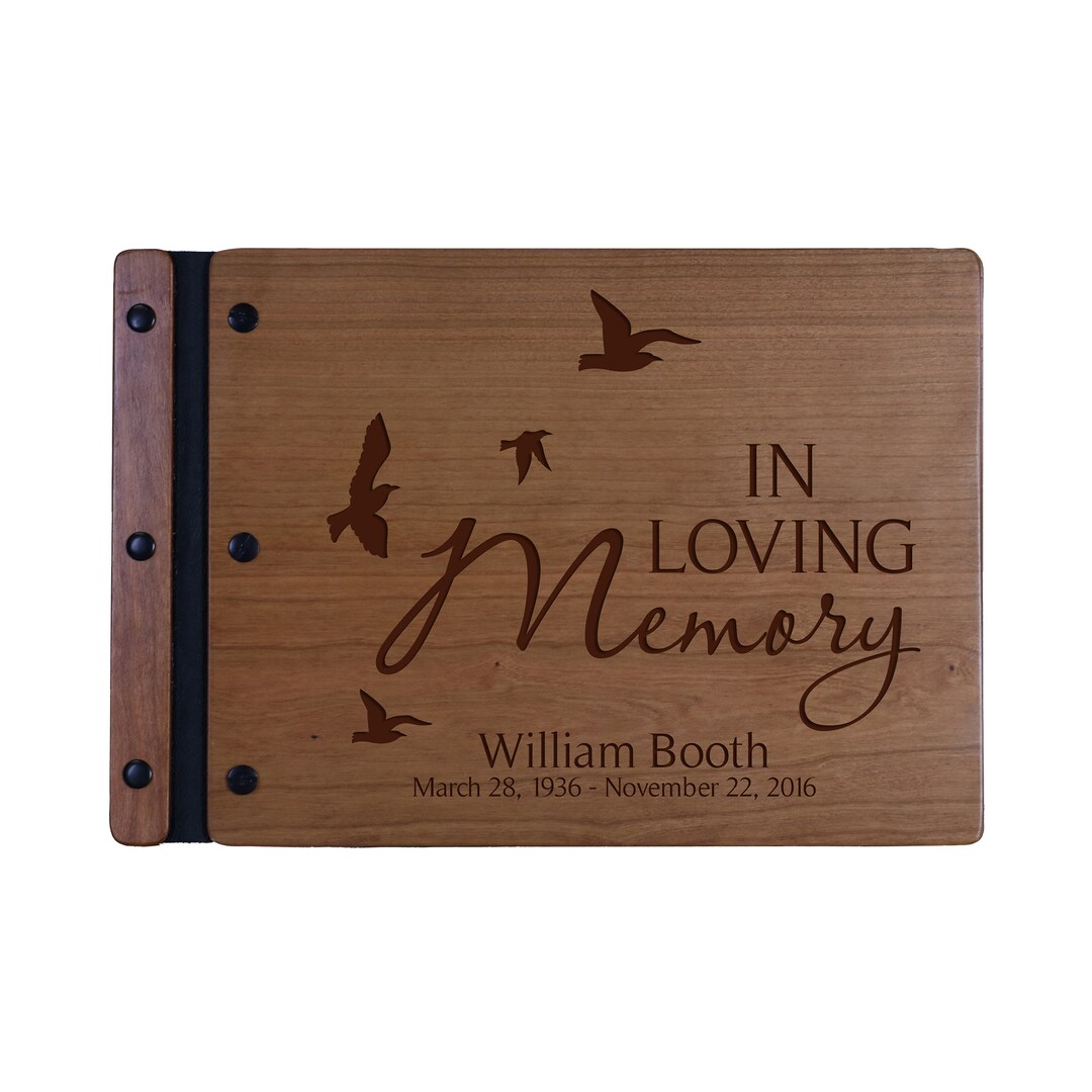 Guest Book Ideas Memorial Gift Loss of Mother Wood Guest Book Rustic