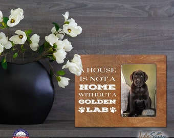 Pet Portrait | Wooden Picture Frame | Dog Mom Gift | Golden Lab | Dog Owner Gift | 4x6 Picture Frame | Pet Lovers | Pet Gifts | Dog Mom