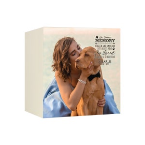 Pet Memorial Shadow Box Urn for Animal Ashes | Dog Urn for Ashes | Cat Urn for Ashes | Dog Memorial Gifts | Cat Memorial Gifts