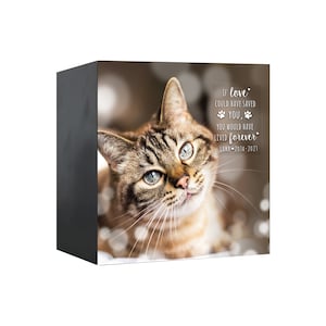 UV-Printed Cremation Shadow Box Urn for Animal Ashes | Dog Urn for Ashes | Cat Urn for Ashes | Dog Memorial Gifts | Cat Memorial Gifts