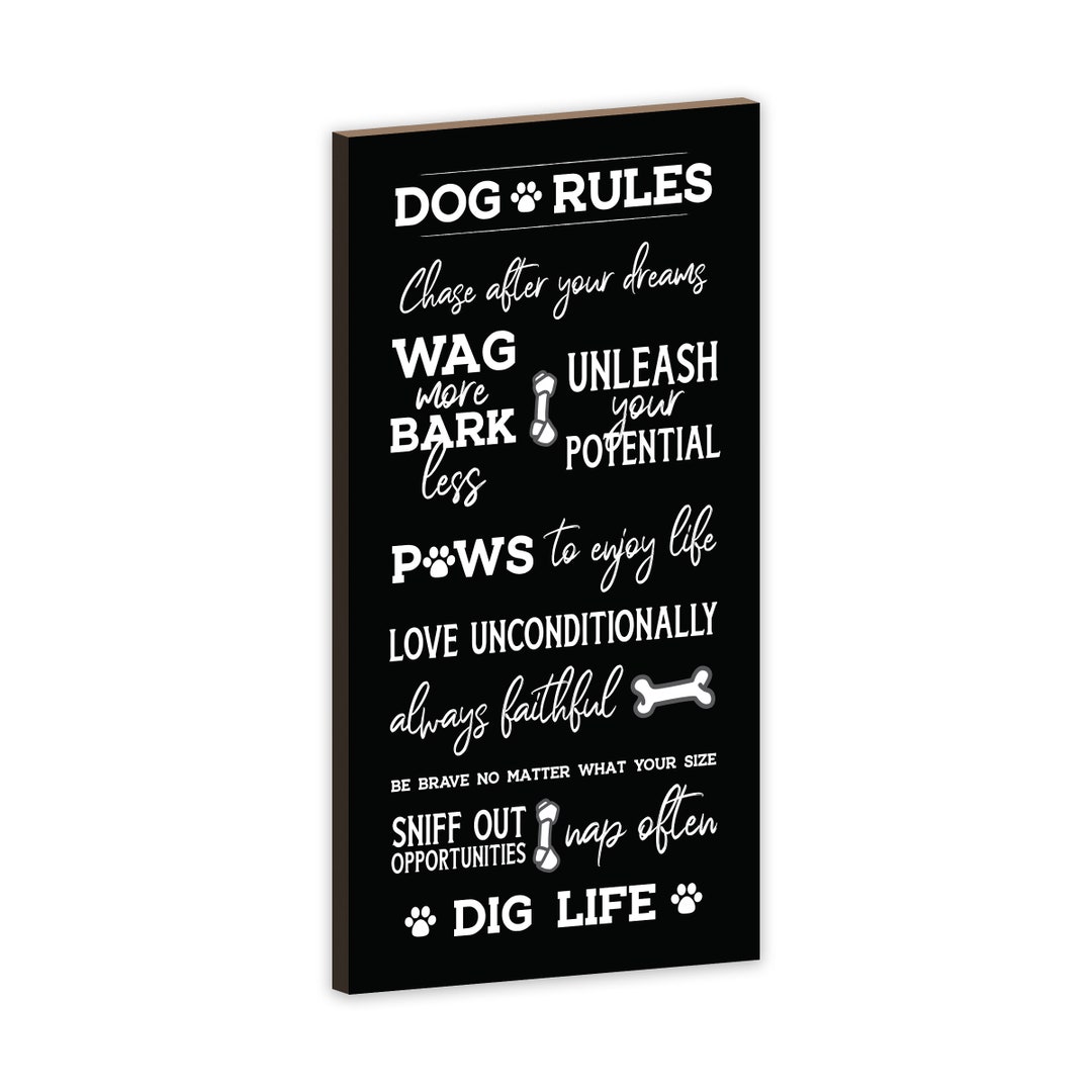 Dog Rules Sign Dog Lover Sign Dog Welcome Sign Front Entrance Décor Dog
