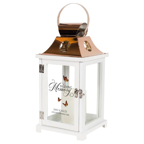 Personalized Memorial Lantern | In Memory Lantern | LED Flameless Lantern | Personalized Gift | Loss of Loved One | Personalized Grief Gift