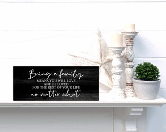 Shelf Décor | Long Distance Family | Shelf Sitter | Wooden Block | Home Shelf Décor | Small Plaque | Wall Shelf Décor | Floating Shelf Décor