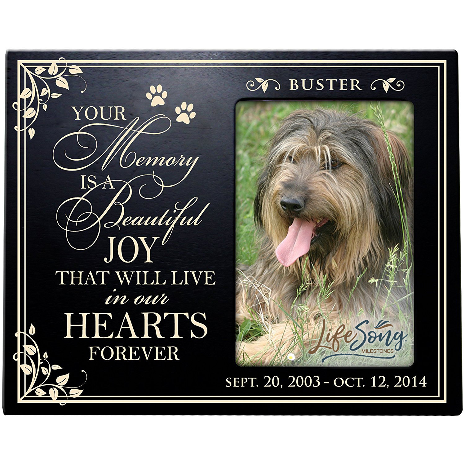 Pet Memorial Picture Frame | Personalized Pet Gifts | Loss of Dog ...
