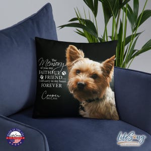 Pet Memorial Gift, Personalized Dog Memorial Pillow, Custom Pet Loss Keepsake, Pet Loss Pillow, Dog Remembrance, Pet Memorial Pillow