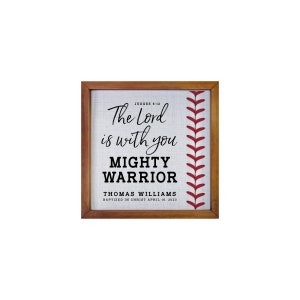 Baptism Gift | Wood Signs | Sports Décor | Custom Sign | Baseball Décor | Living Room Décor | Baseball Coach Gift | Religious Sports Art