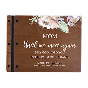 Funeral Guest Book | Memorial Guest Book | Funeral Favors | Personalized Memorial Gift | Wood Guest Book Sign | Memorial Service Guest Book