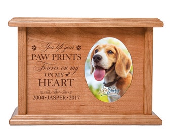 Pet Cremation Urn | Personalized Pet Urn | Dog Urns for Ashes | Pet Cremation | Pet Urn for Cats | Custom Urn for Dog | Wood Pet Urn Picture