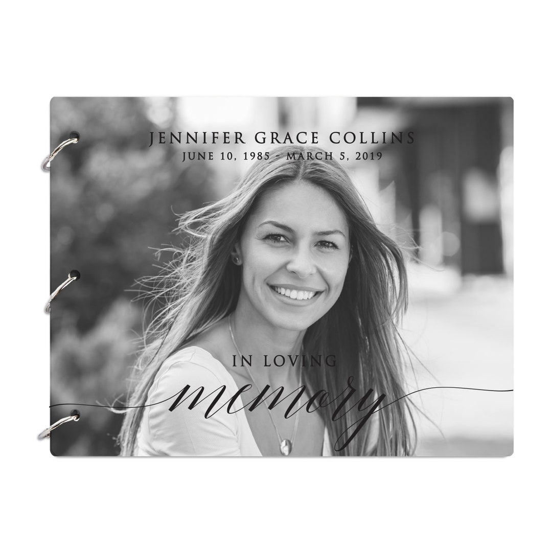 Memorial Service Guest Book Memorial Gift Loss of Mother Personalized