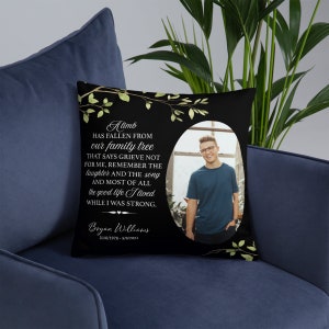 Personalized Memorial Pillow | Custom Pillow | Memory Pillow | Memorial Gift | Bereavement Gift | Sympathy Gift | In Loving Memory