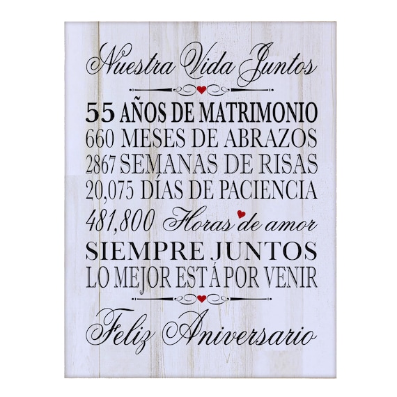 Regalo 55 Aniversario / Placa de Regalo 55 Aniversario / Placa de