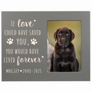 Dog Picture Frame Memorial | Cat Memorial Gift | Custom Photo Frame | Pet Loss Gifts | Personalized Pet Memorial | Dog Loss Gift | Pet Loss