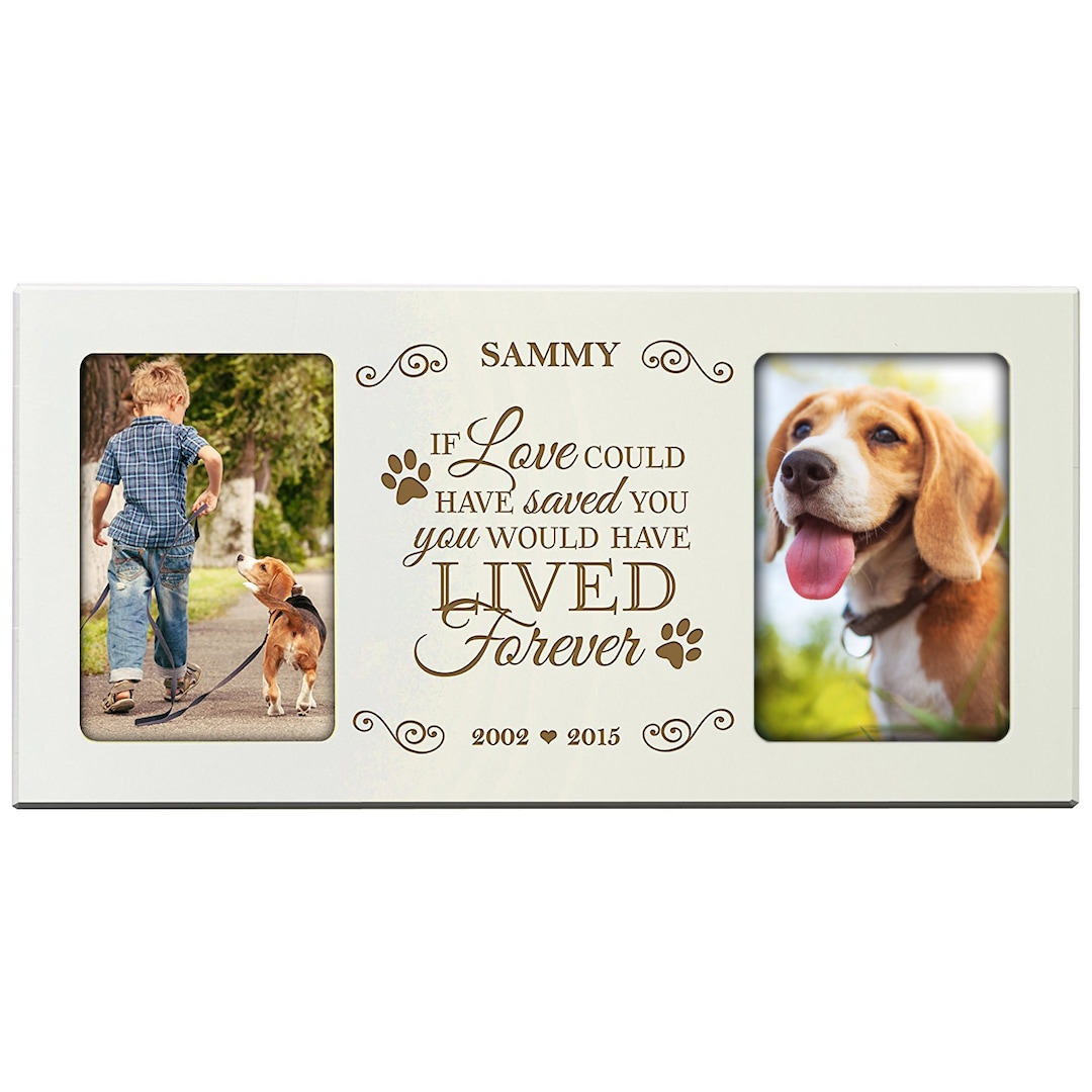 Pet Memorial Frame | Personalized Picture Frame | Cat Memorial | Two ...