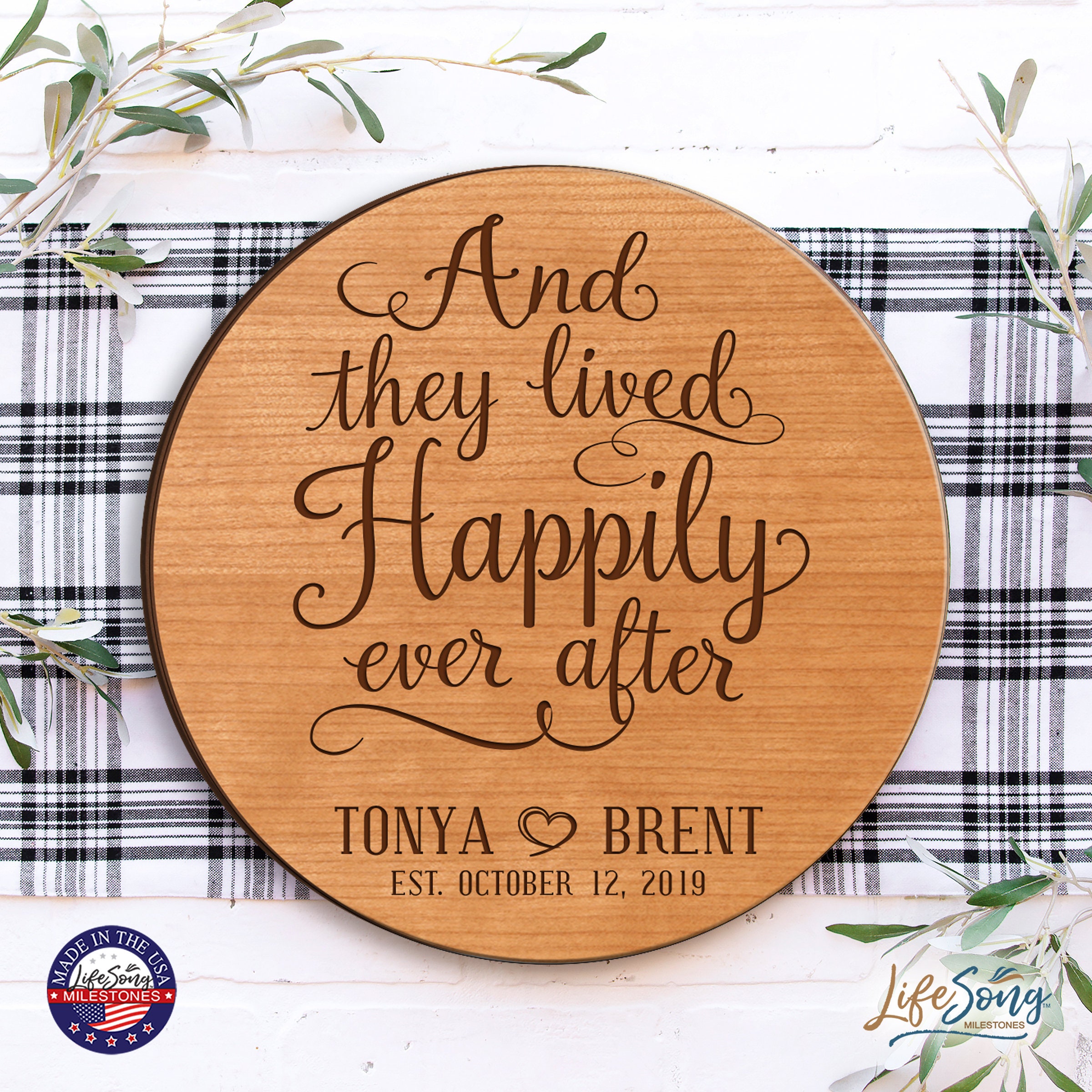 Lazy Susan Turntable Stand Personalized Wedding Gift Etsy