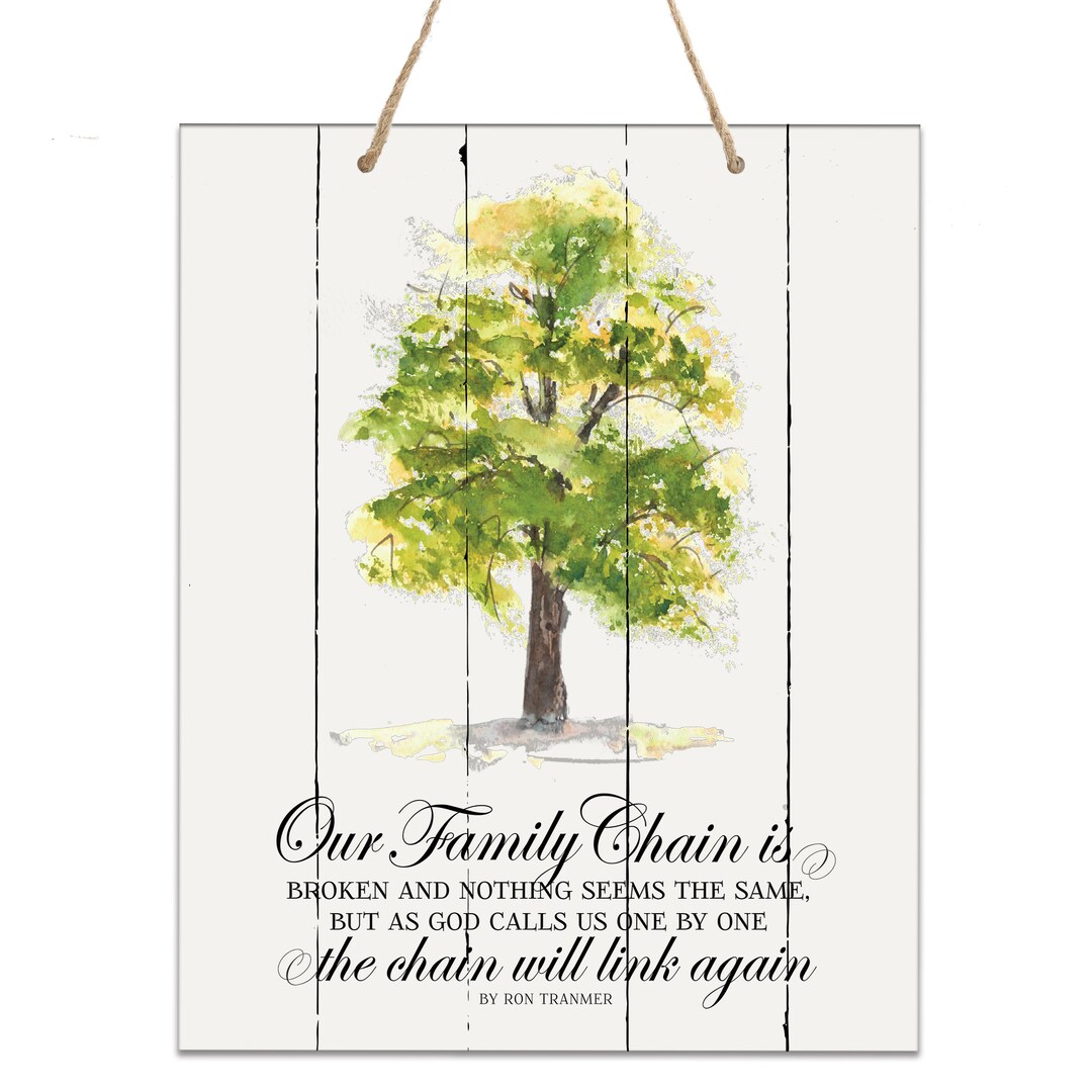 The Broken Chain Memorial Sign Memorial Keepsake Funeral Favors