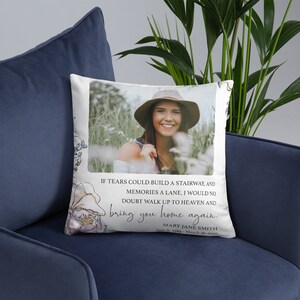 Personalized Memorial Pillow | Custom Pillow | Memory Pillow | Memorial Gift | Bereavement Gift | Sympathy Gift | In Loving Memory