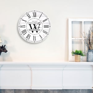 Personalized Clock | Family Name Clock | Recycled Wooden Clock | Unique Wall Clock | Farmhouse Wall Clock