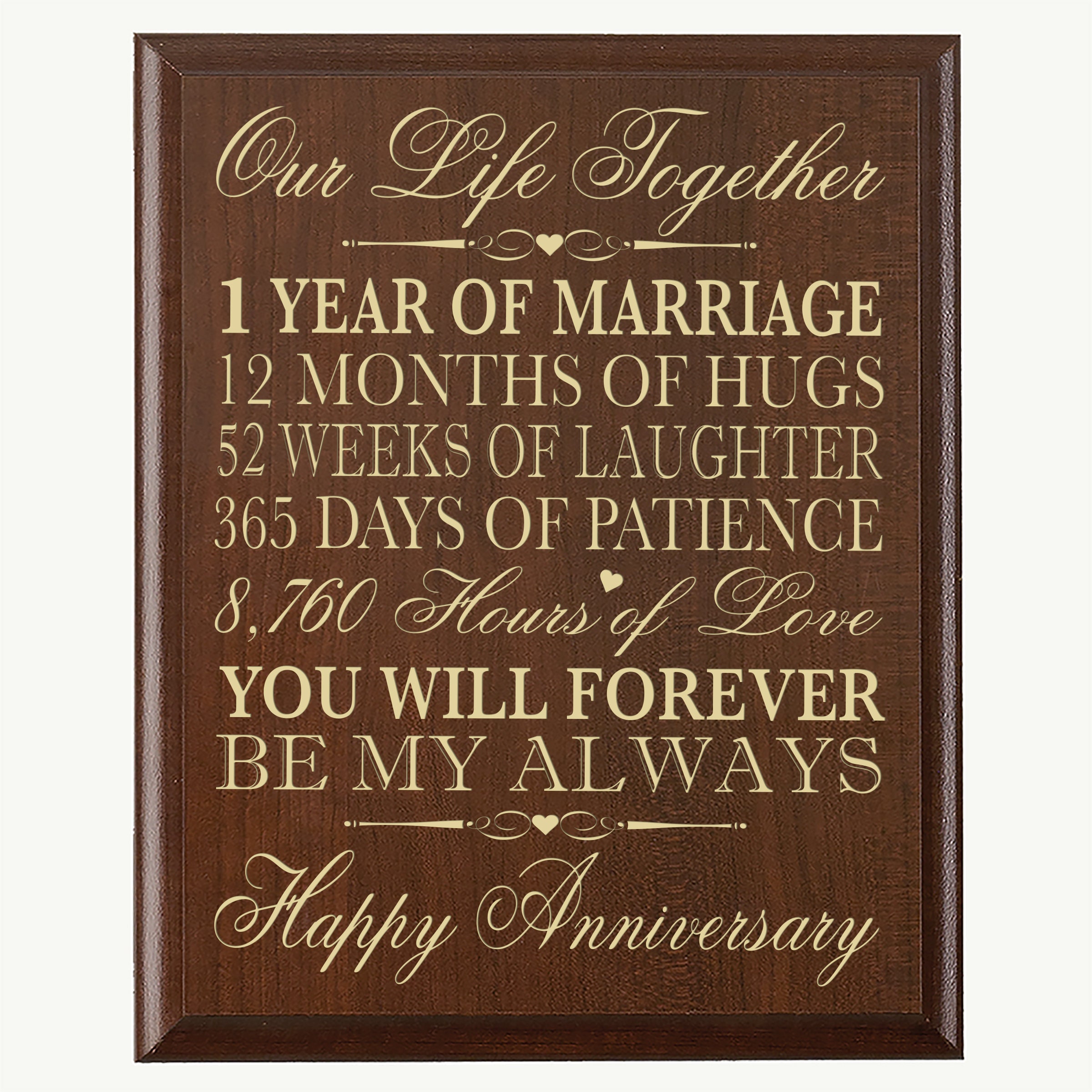1st Anniversary Gift Wooden Anniversary Sign 1st Wedding | Etsy