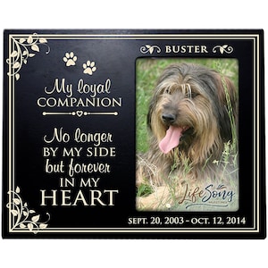 Pet Memorial Picture Frame | Personalized Pet Gifts | Loss of Dog | Loss of Cat | Dog Remembrance Gift | Pet Sympathy Gift | Pet Keepsake
