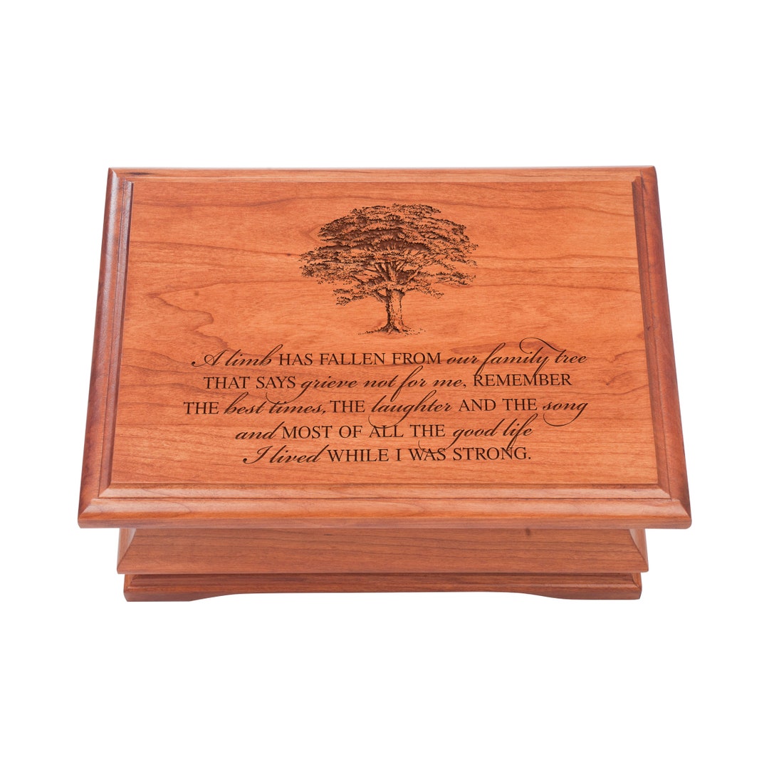Wooden Jewelry Box Jewelry Box Wooden Loss of Loved One Mens Jewelry