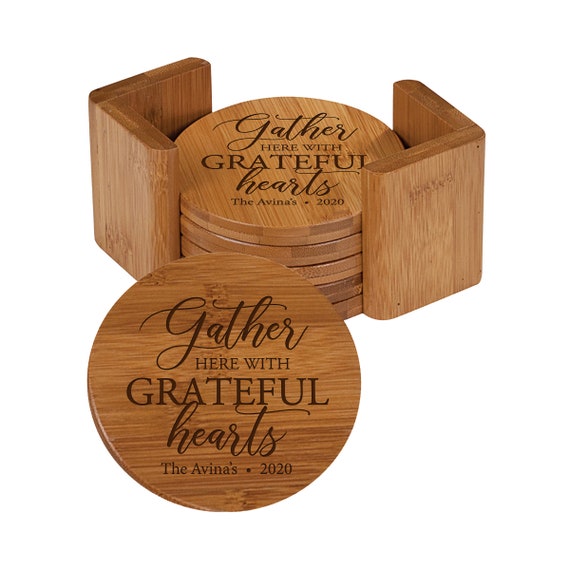 Personalized Coaster Set Set of 6 Coasters Custom Coasters Engraved Coasters Rustic Coaster Round Wood Coaster Modern Coasters Etsy Ireland