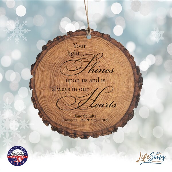 Memorial Ornament | Personalized Memorial Ornament | Memorial Christmas Ornament | Wood Slice Ornament | Loss of A Father | Memorial Gift