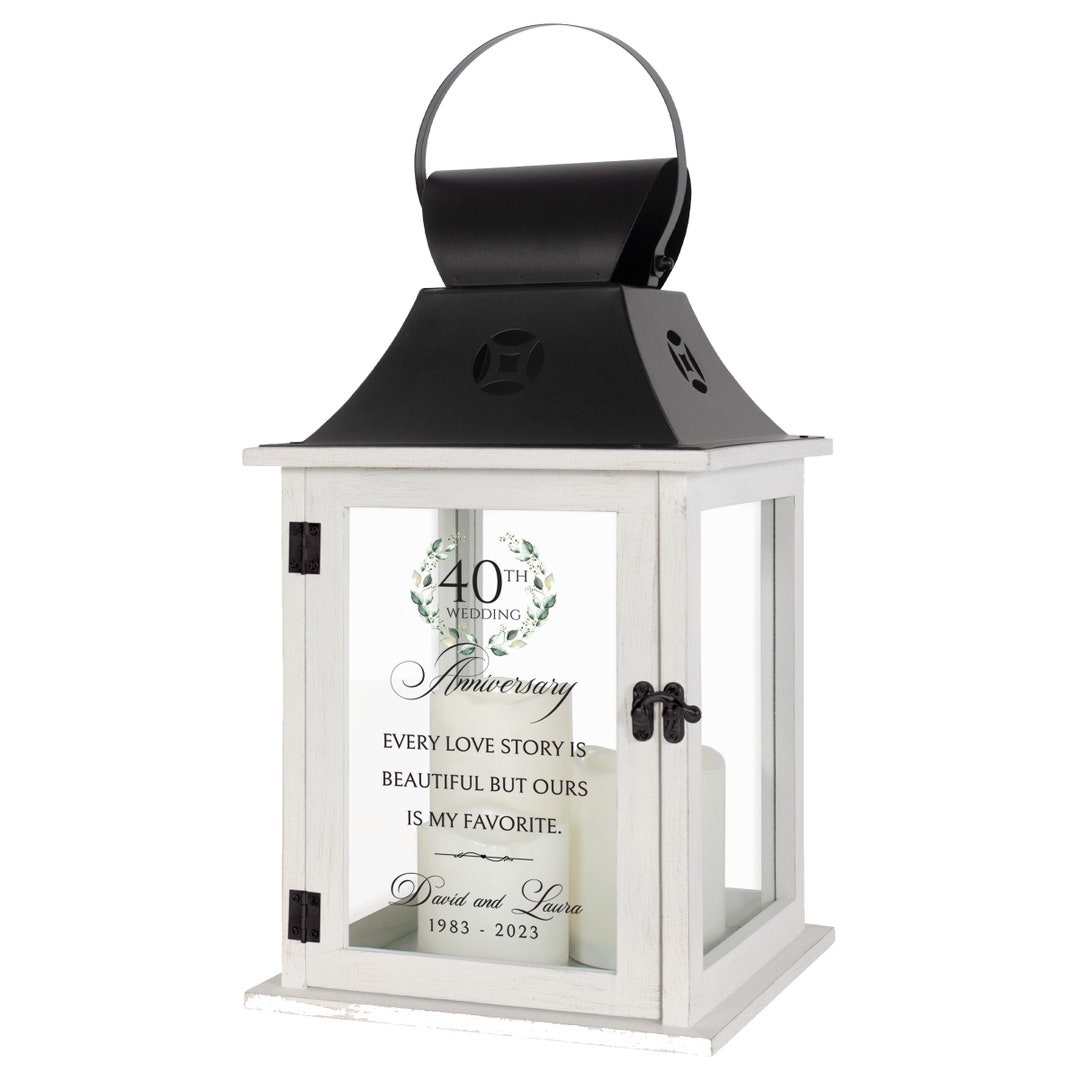 Personalized Anniversary Lantern 40th Anniversary Gift Gift for Him