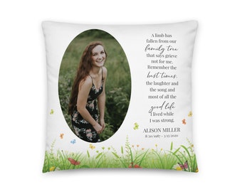 Personalized Memorial Pillow | Custom Pillow | Memory Pillow | Memorial Gift | Bereavement Gift | Sympathy Gift | In Loving Memory