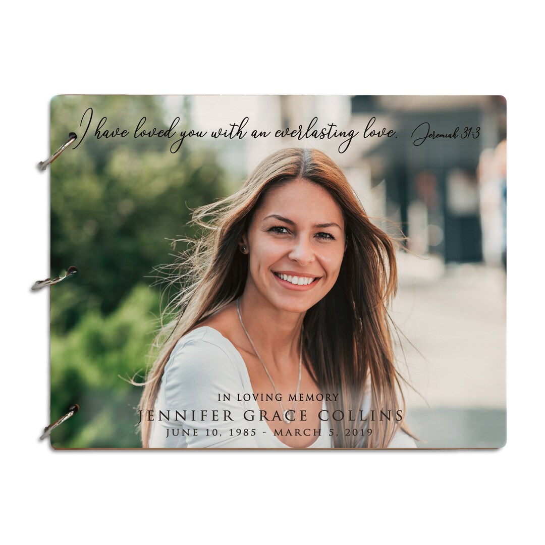 Memorial Service Guest Book Memorial Gift Loss of Mother Personalized