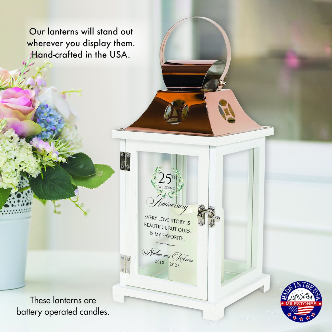 Our First Christmas Married, Couple Personalized Candlelight Lantern