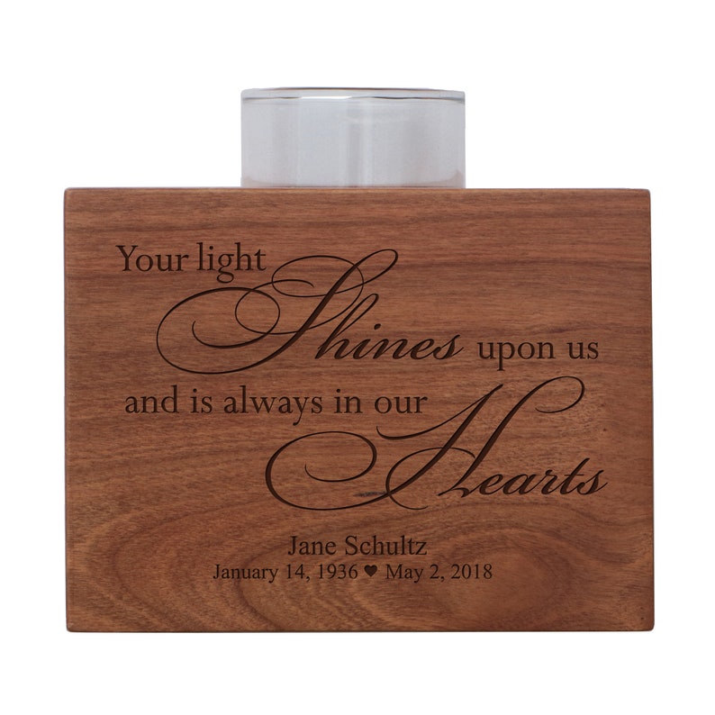 Memorial Candle Holder Personalized Sympathy Gift Memorial Etsy
