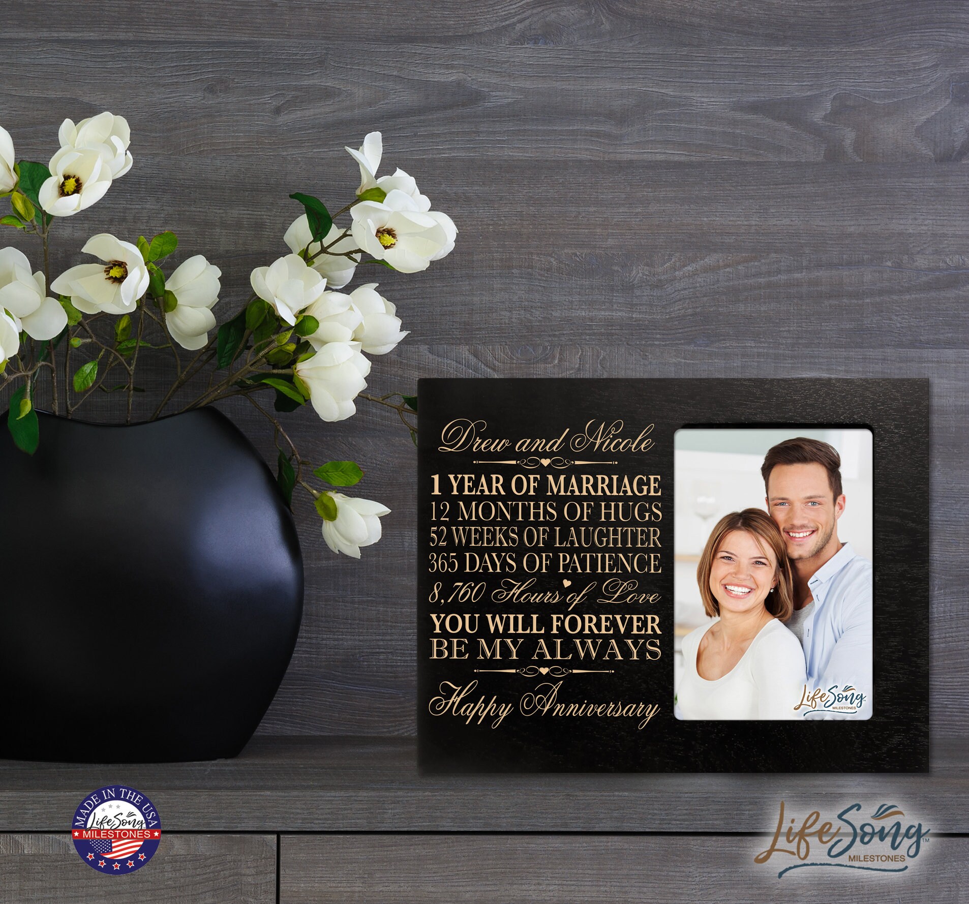 PERSONALISED Anniversary Engraved Photo Frame Gifts For Her Him Couples Wife EBa 7 thumbnail image