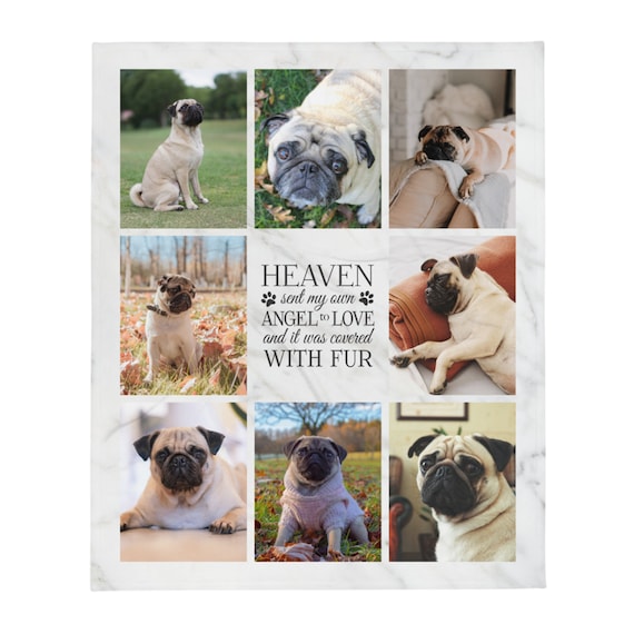 Pet Blanket Dog Photo Blanket Custom Pet Photo Blanket Dog Loss Gift Cat Loss Gift Father’s Day Gift Personalized Pet Memorial Blanket Throw