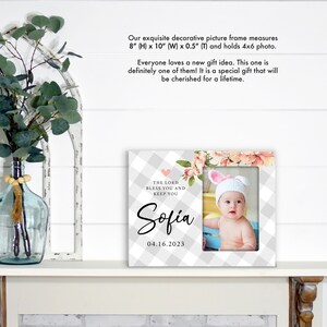 Baptism Picture Frame | Personalized Baptism Keepsake | Baptism Gift | Christening Gift | Baptism Gift Girl | Baptism Gift Boy | Baby Shower