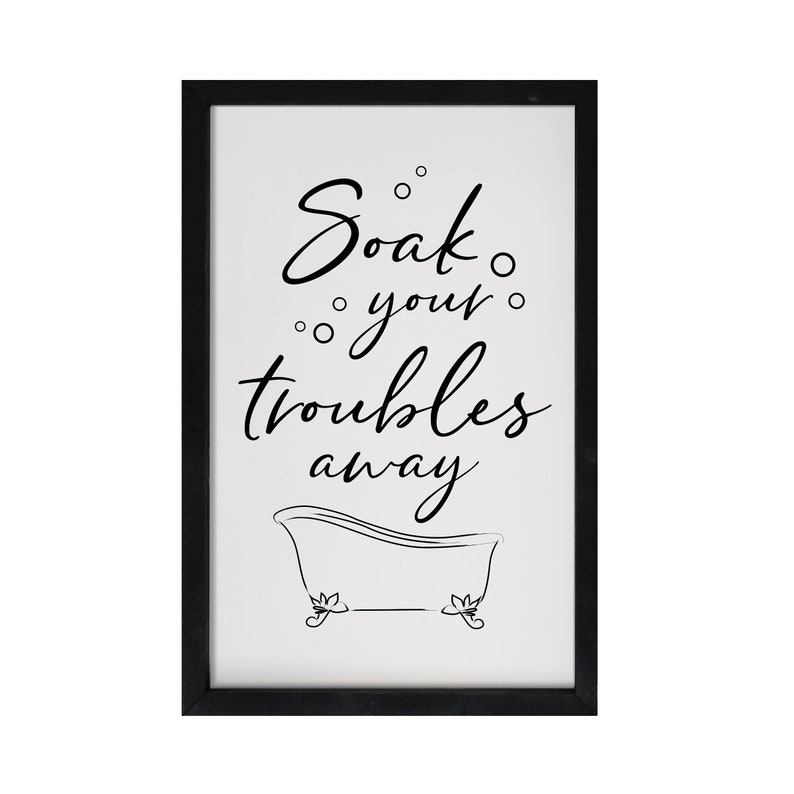 Funny Bathroom Signs Framed Wall Art Shadow Box Wooden - Etsy