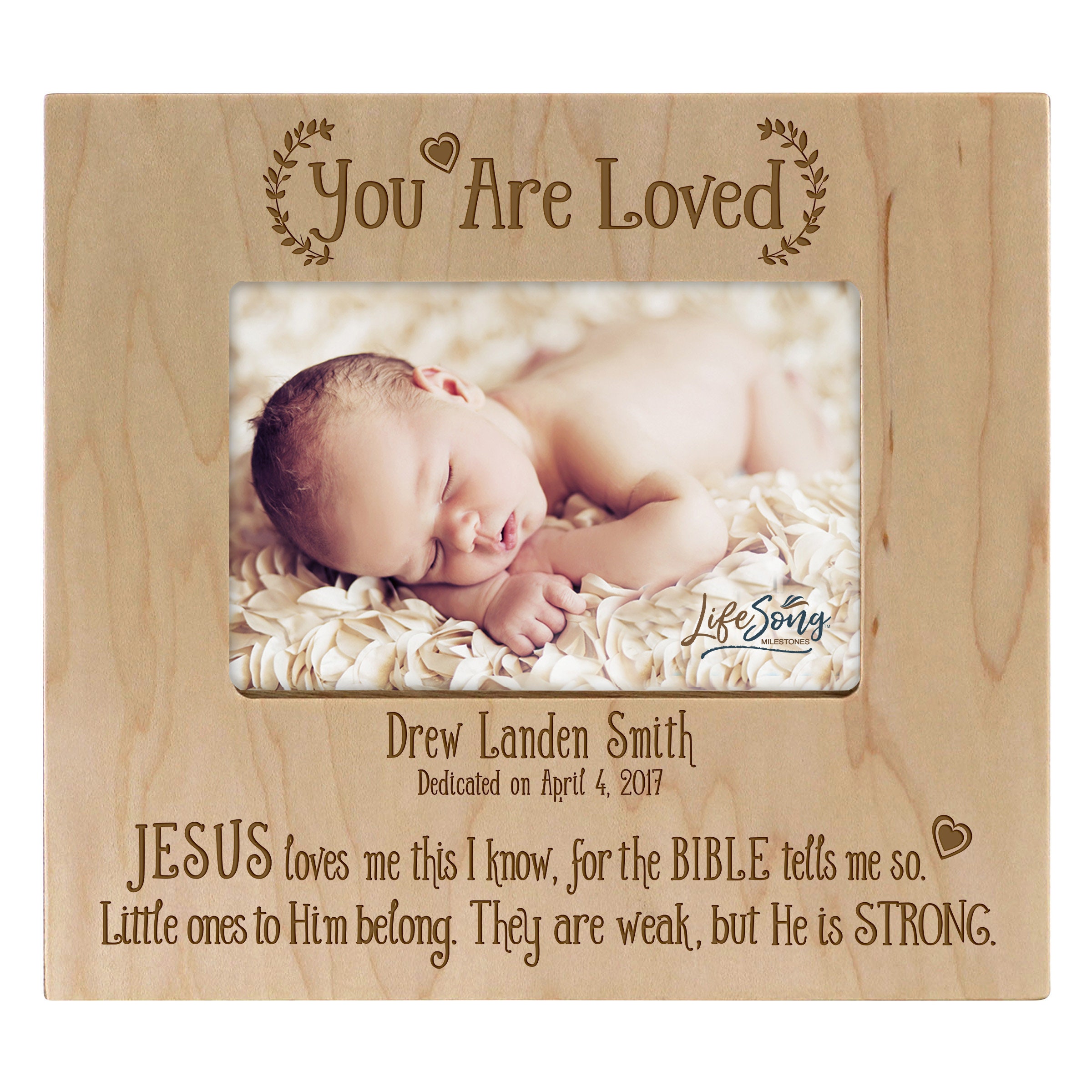 Baptism Frame Baptism Gift Boy 8x10 Picture Frame Wood Etsy