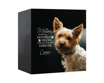 Pet Memorial Shadow Box Urn for Animal Ashes | Dog Urn for Ashes | Cat Urn for Ashes | Dog Memorial Gifts | Cat Memorial Gifts