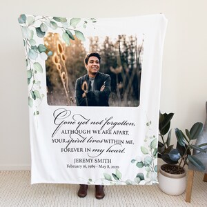 Memorial Photo Blanket | Personalized Memorial Throw Blanket | Memorial Gift | Loss of Mother | Custom Photo Throw | Memory Blanket