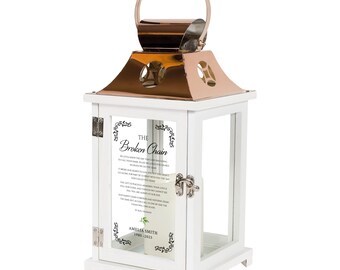 Personalized Memorial Lantern | In Memory Lantern | LED Flameless Lantern | Personalized Gift | Loss of Loved One | Personalized Grief Gift