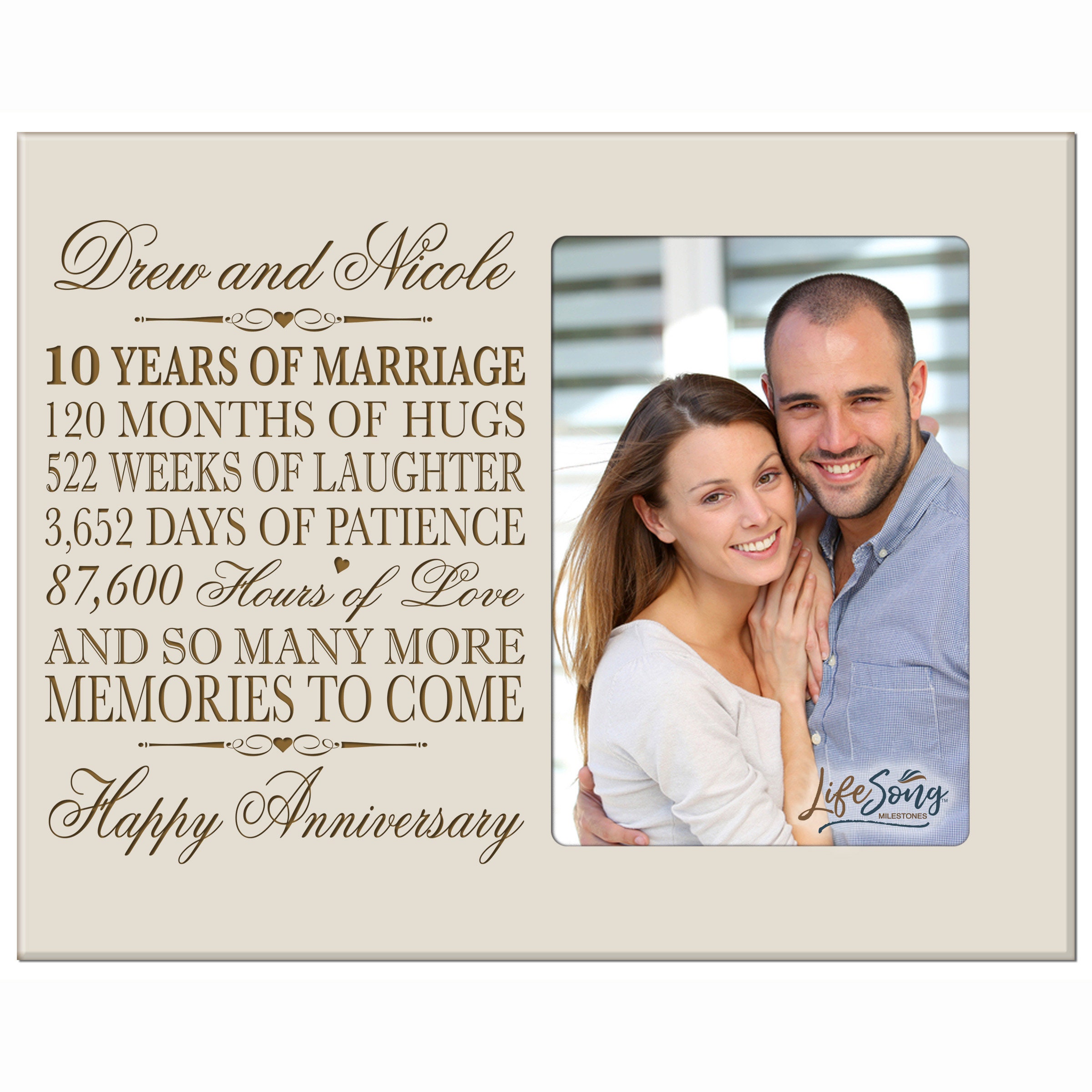 10th Anniversary Gift | Personalized 10th Wedding Anniversary