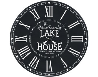 Modern Clock | Personalized Clock | Lake House Decor | Rustic Wall Clock | Handmade Wall Clocks | Beach Wall Clock | Unique Clocks for Wall